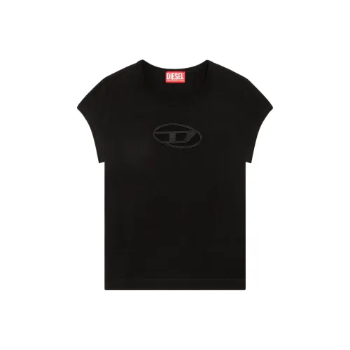 DIESEL Овал D series Черные Женские Рубашки T