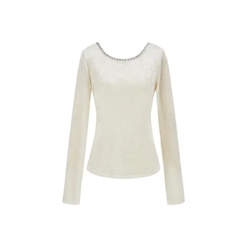 URBAN REVIVO Нюдовый абрикосовый Женские футболки