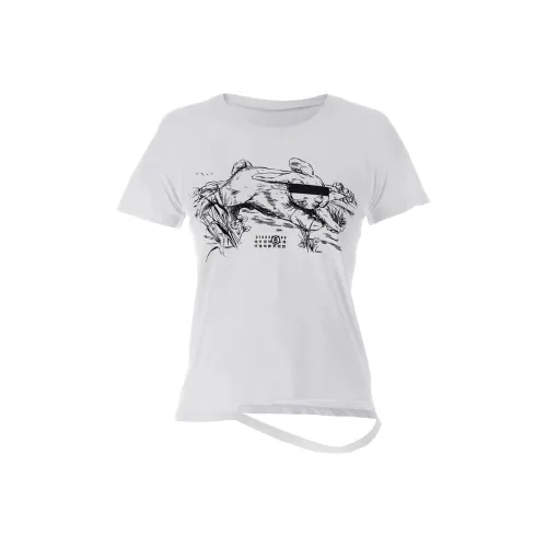 MM6 Maison Margiela совместная линия Стандартная T-рубашка Женская Белая