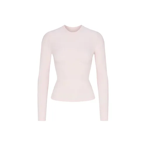 Skims SS25 Barely Розовый/Светло-розовый Женские Т-рубашки