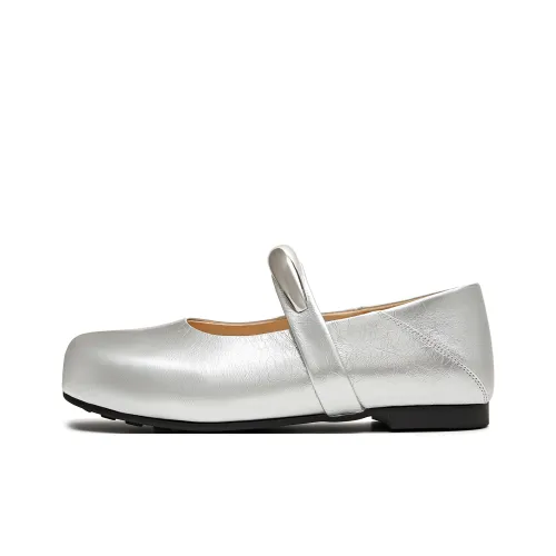 teenmix Luna Half Light Маленький Серебряный Полоса Туфли Мэри Джейн Women's Silver