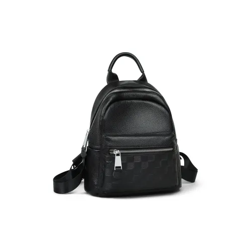 PESASRIE Коровья кожа синтетическая кожа рюкзак женский черный