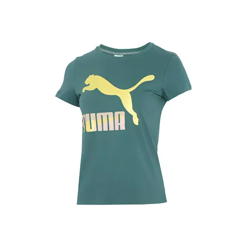 PUMA Зеленые Женские Футболки