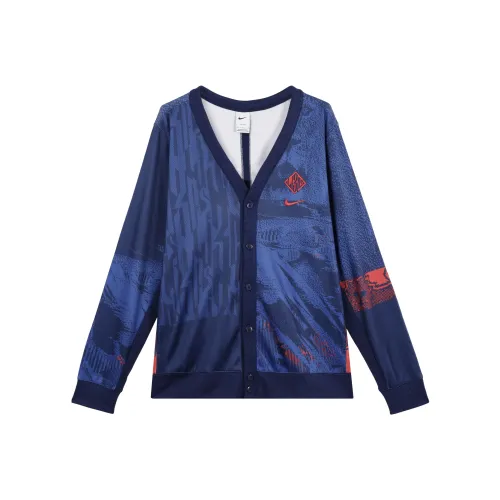 Nike Dri Fit Космический Синий/Дерзкий Красный/Дерзкий Красный Мужские Футбольные Джерси