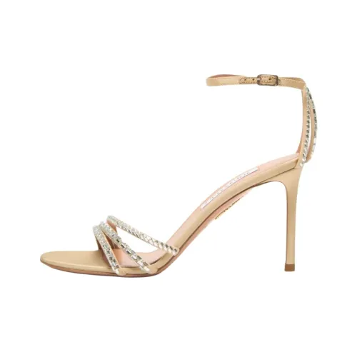 AQUAZZURA Milagros One Ремешок Сандалии 8,5 см Женские Нюдовый