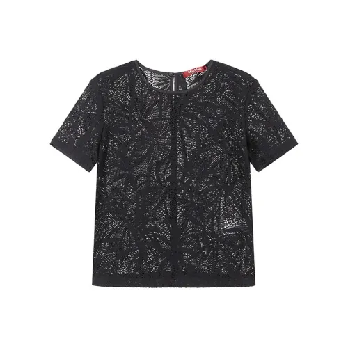 MaxMara Studio T Рубашка Женская Черная