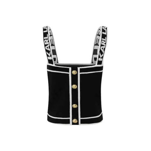 Karl Lagerfeld Майка Женская Черная