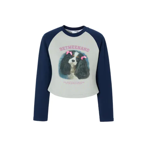 BETWEENAND Реглан-рукав Т-рубашка Женская