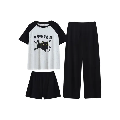 XIAFENYAN Пижамный комплект женский черный