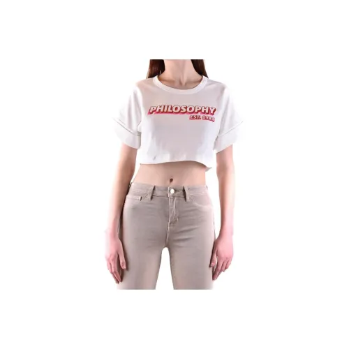 PHILOSOPHY DI LORENZO SERAFINI Белые Женские Футболки