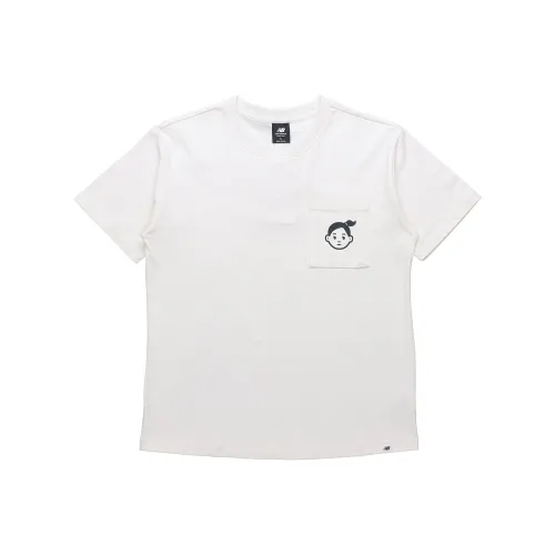 New Balance совместный бренд x Noritake Набор в рукаве T-рубашка Женская Белая