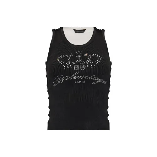 Balenciaga SS24 Майка Обычный крой Женская Черная