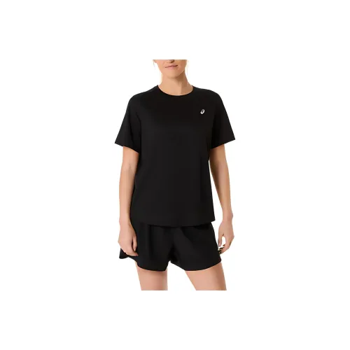 Asics SHORT SLEEVE TOP Стандартная футболка Женская PERFORMANCE BLACK