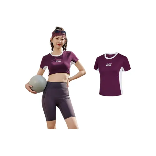 QIAODAN Sports Life Collection Стандартная футболка Женская Темная ягода Фиолетовая Джордан Белая