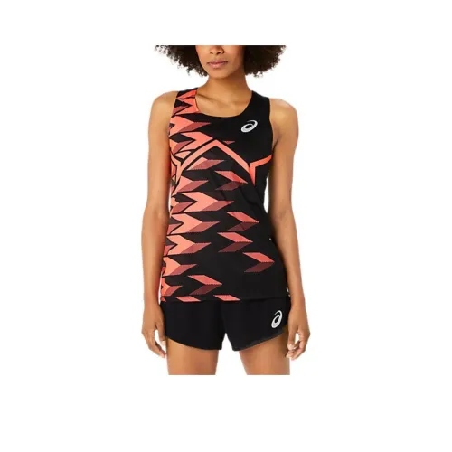 Asics Майка Женская Черная Красная