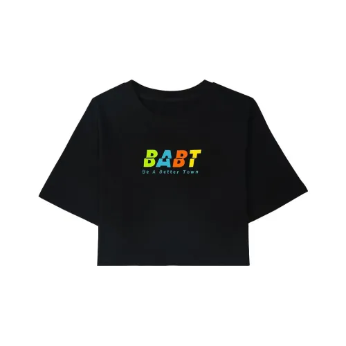 BABT Черный Женские Короткие Топы