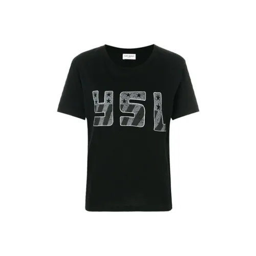 SAINT LAURENT T-рубашка Женская Черная