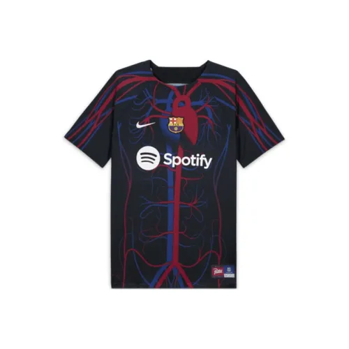 Nike Dri Fit Черный Красный Синий Мужские Футбольные Джерси