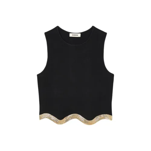 SANDRO Черные Женские Майки