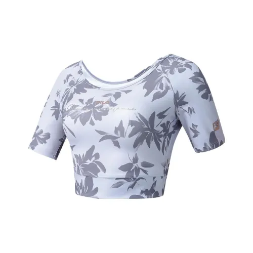 FILA С принтом по всей поверхности Женские Короткие Топы