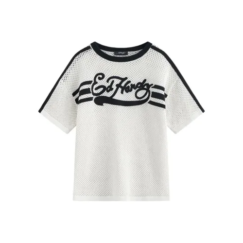 Ed Hardy Слоновая кость Женские Футболки