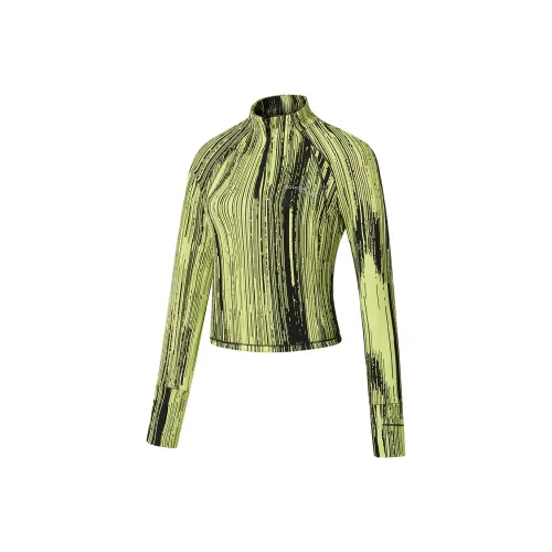 Saucony T-Shirt Женская Новая Крупнозернистая Текстура Зеленая