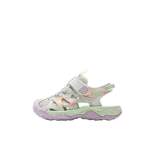 LINING YOUNG На открытом воздухе Детские сандалии Низкий Топ Sichuan Лайм/Вечный Фрукт Зеленый Для дошкольников