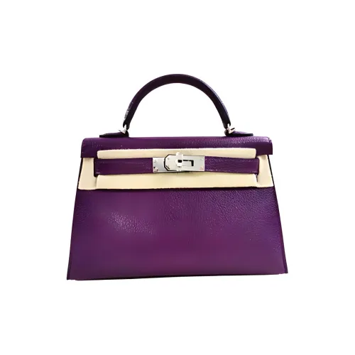 HERMES Mini Kelly 2nd Generation Мини Женский Анемоновый Пурпурный