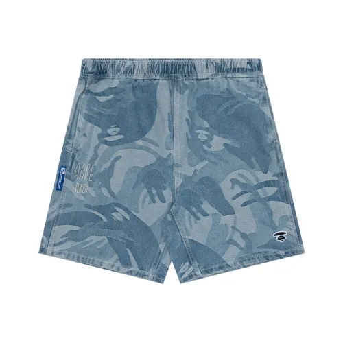 AAPE Синий BLL Мужские Повседневные Шорты