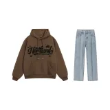 Set (Caramel Top + Blue Mud Pants)  
Комплект (Карамельный топ + Синие грязные штаны)