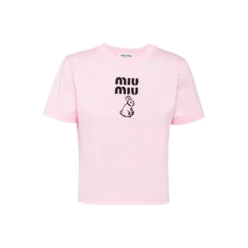 MIU MIU SS23 CNY SS23 КРОП ТОП Женский Розовый