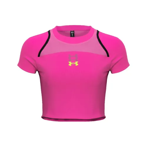 Under Armour Anywhere REBEL Розовый Женские Короткие Топы