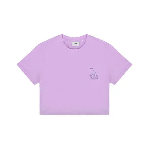 Mlb Base Logo Комплект с рукавами T-рубашка Женская Лавандовый Светло-фиолетовый