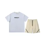 Белая рубашка с короткими рукавами + абрикосовые шорты