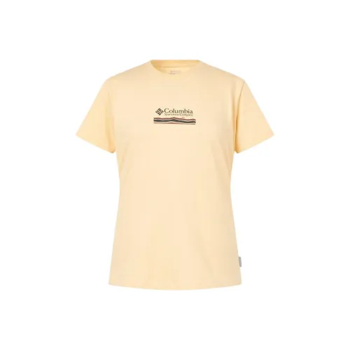 Коллаборация Columbia T-рубашка Женская Желтая