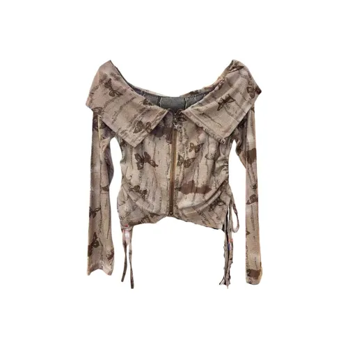 PLAY BUSH Расклешенный рукав T-рубашка Женская Цвет на изображении