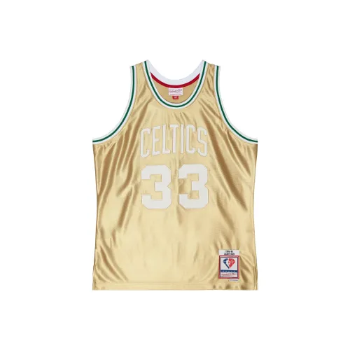 Mitchell Ness Золотая Мужская Баскетбольная Джерси