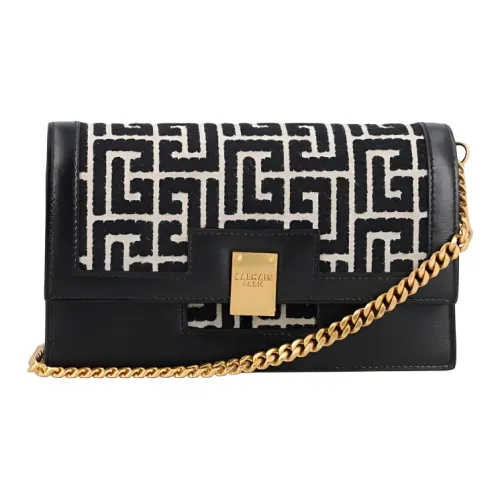 BALMAIN 1945 Хлопок Плечевая сумка Мини Женская Черная