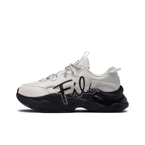 FILA FUSION BUBBLE Bubbles Shoes Низкий Топ Толстая Подошва Женские Микро Белый Черный