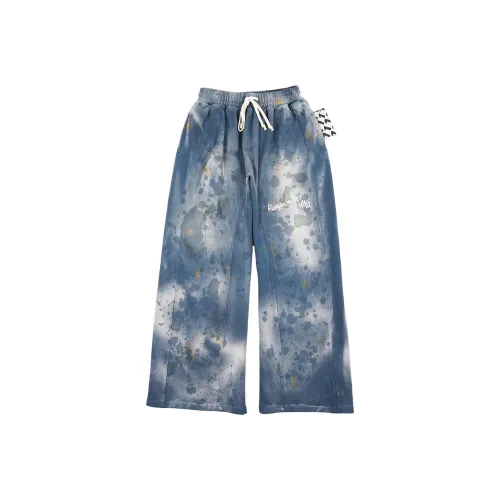 RRR 123 Washed Marine Blue Men's Casual Pants