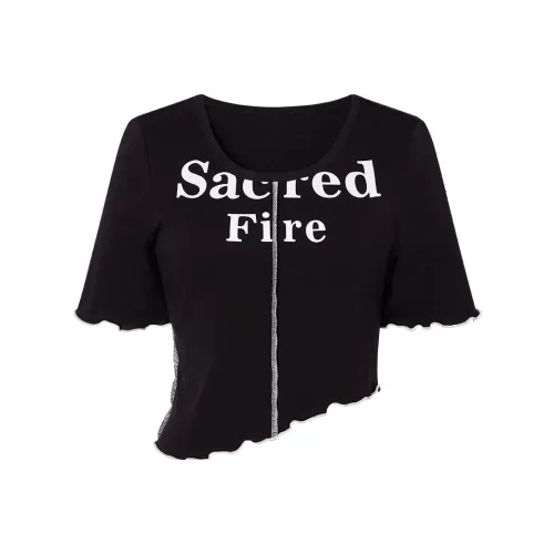 I'M ONE Черный Женские Короткие Топы