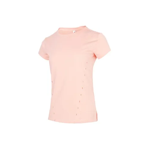 Adidas Glossy Пудра Женские Рубашки с коротким рукавом