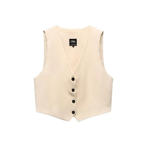 ZARA Trf Бежевые Женские Майки