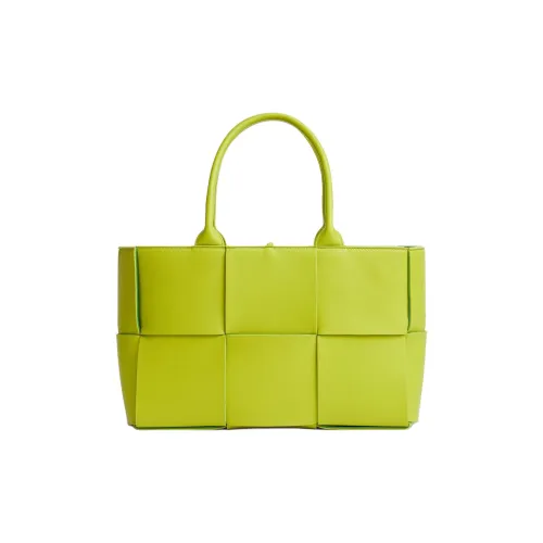 Bottega Veneta ARCO TOTE Series Овечья кожа Сумка Женская Желтый Зеленый и Зеленый