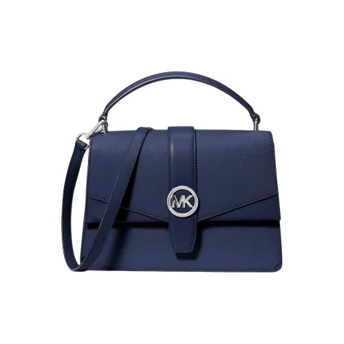 MICHAEL KORS Greenwich Кожа Сумка через плечо Сумка Средний Женская Темно-синяя