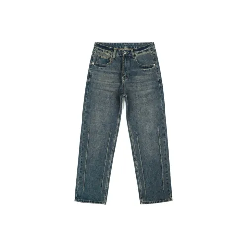 UKTK Винтажные синие мужские джинсы