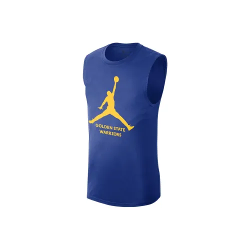 JORDAN NBA Золотистый State Rush Синий Мужская баскетбольная футболка