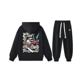 Черный свитшот+черные брюки