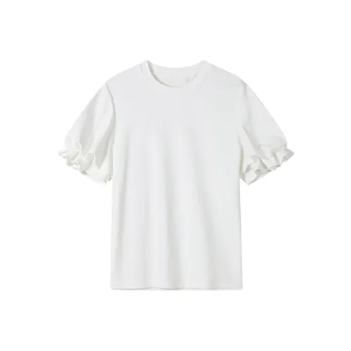 Ning Cai Yuer Буф-рукав Т-рубашка Женская