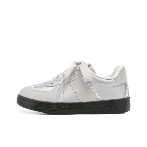 PIPI PURPLE Низкие кроссовки для скейтбординга с низким верхом Женские Серебряные